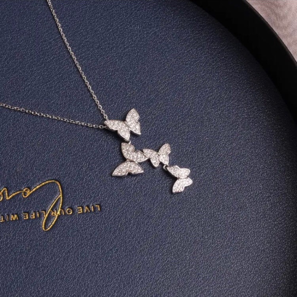 - Butterfly pendant necklace with Swarovski elements